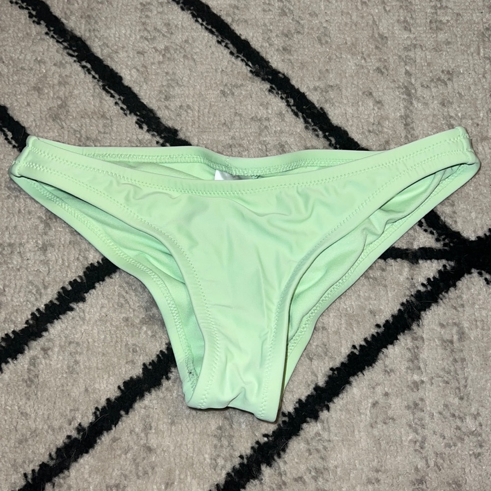 Green Scrunched Bathing Suit Bottom